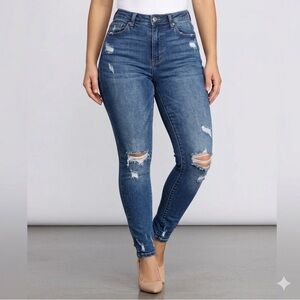 Kancan Kurvy Ultra High-Rise Ankle Skinny Jeans